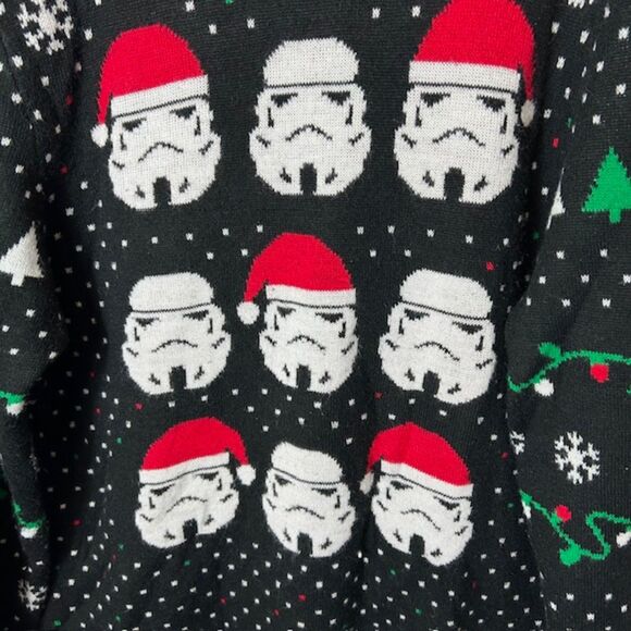Star Wars Men’s Black Green Storm Trooper Christmas Holiday Pullover Sweater XXL - Picture 6 of 9